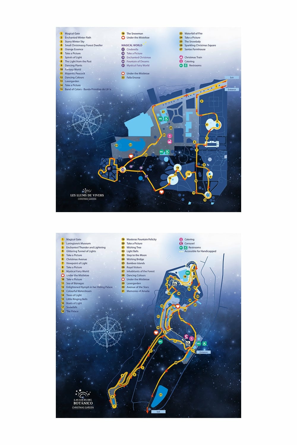 Christmas Garden Leitsystem Landkarte Design