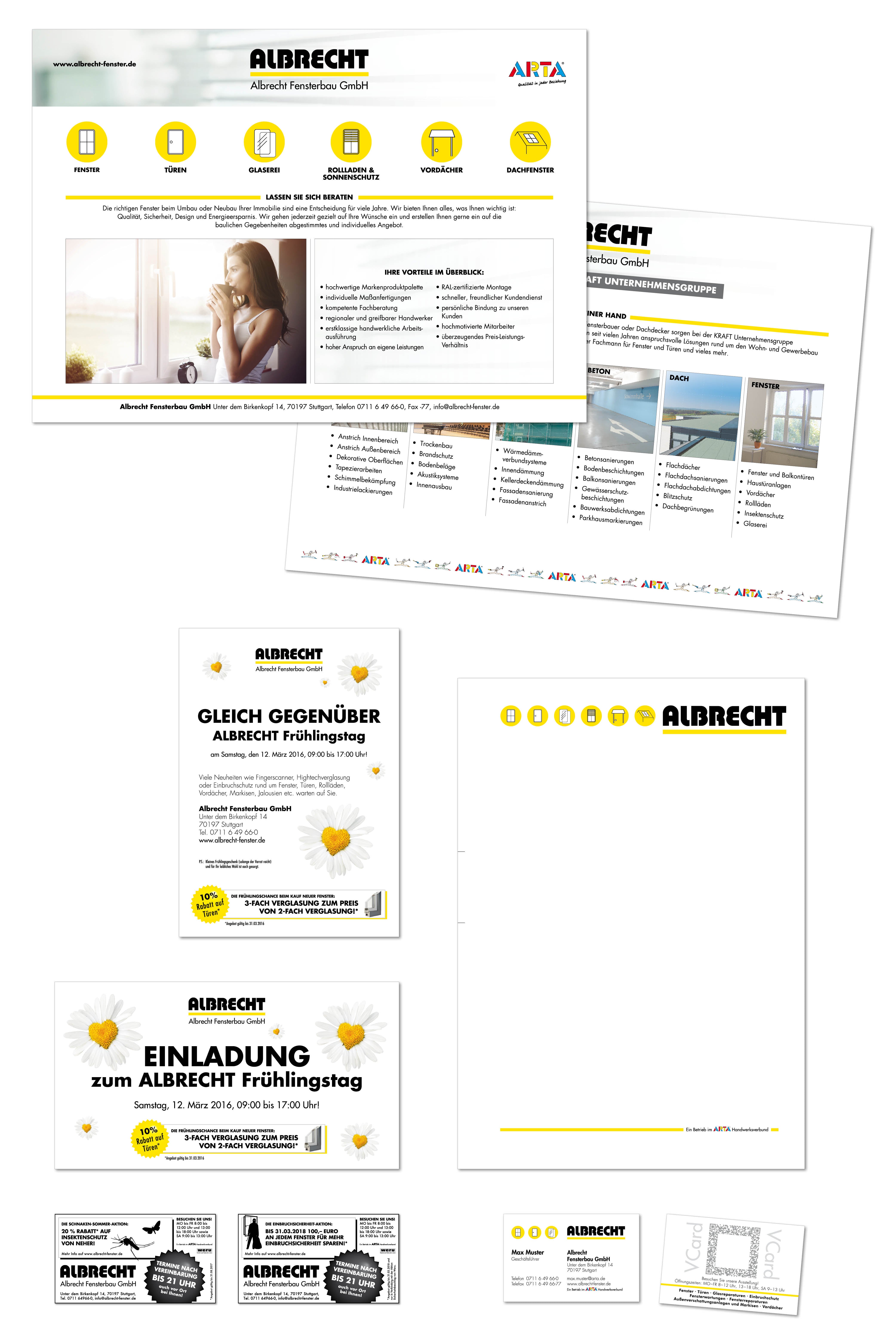 Corporate Design Handwerk Fensterbau Werbung