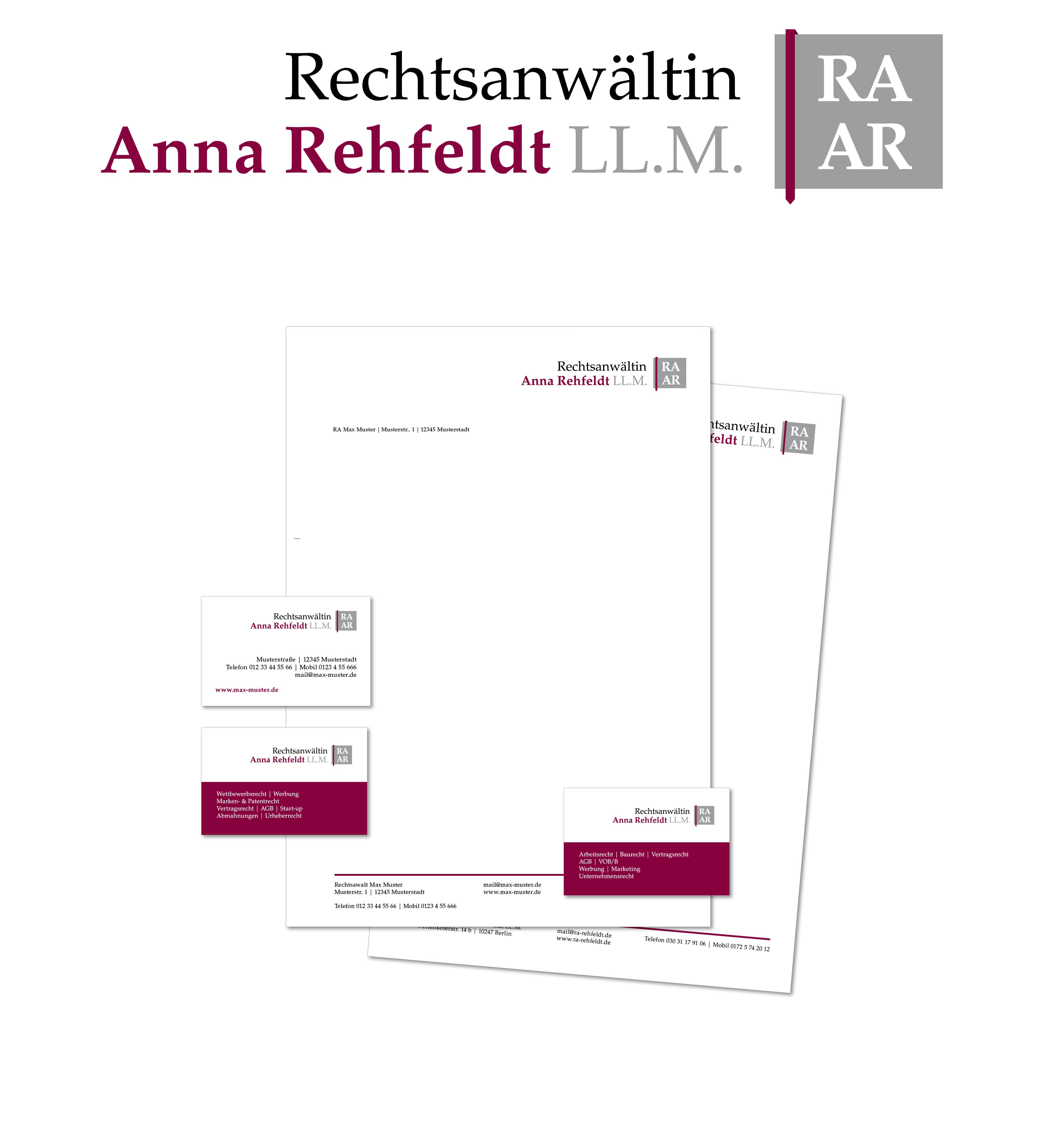 Corporate Design Unternehmensauftritt Logo Rechtsanwalt