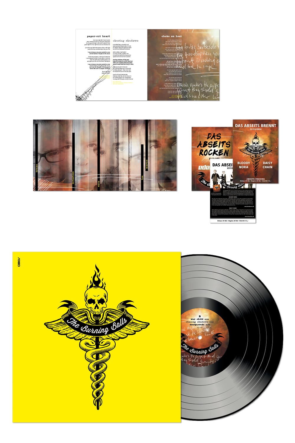 Design Band Logo Plakate Web Flyer CD Cover The Burning Balls