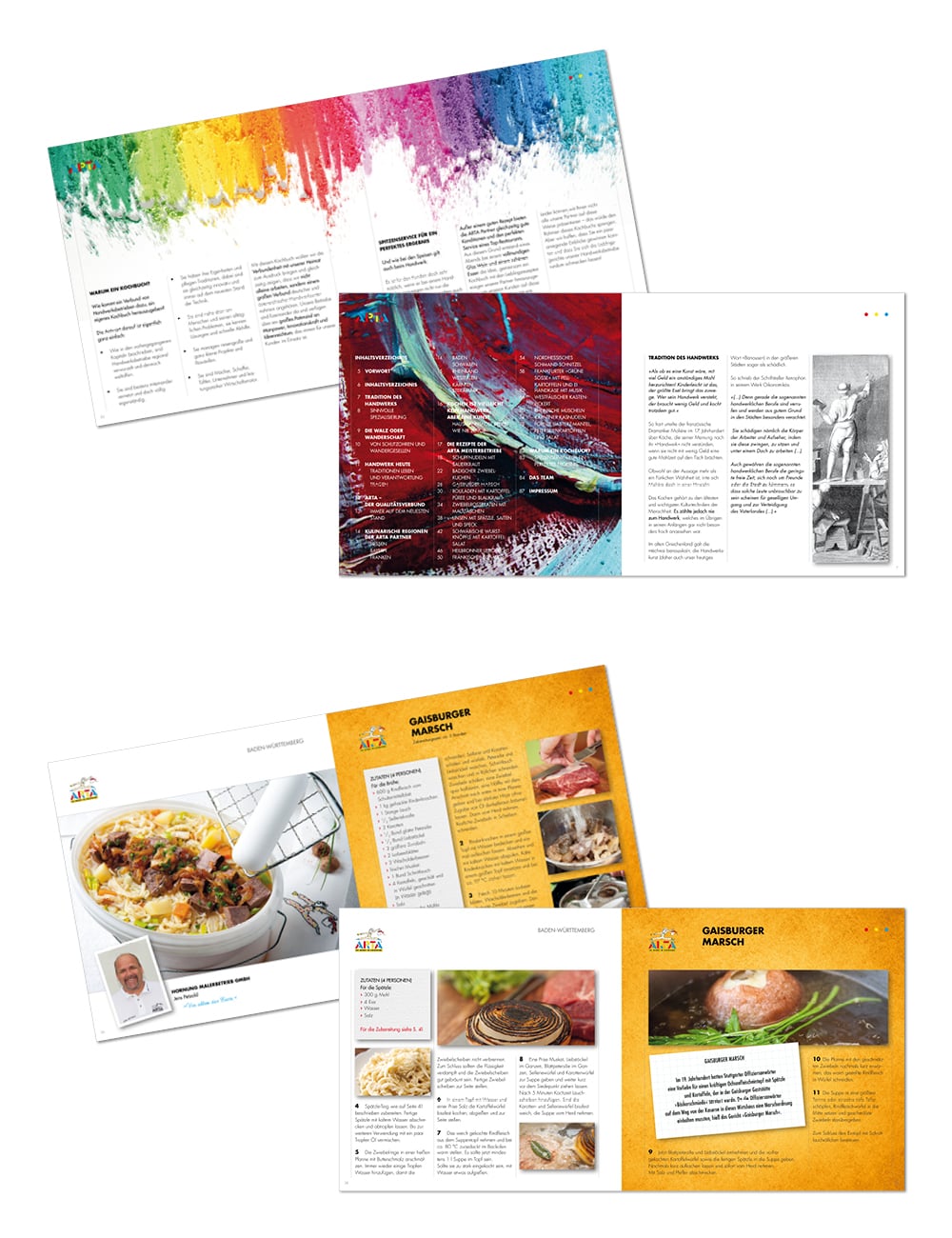 Kochbuch Design ARTA Handwerk Konzept Art Director
